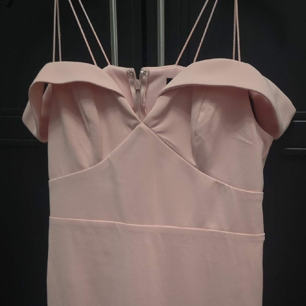 bebe Strapless Blush Pink Dress